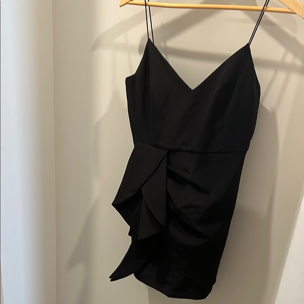 Elegant Black Dress with Ruffle Detail